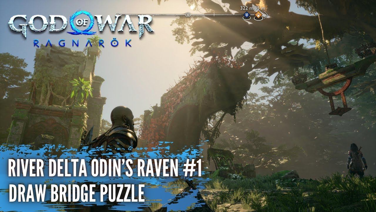 God of War Ragnarok - River Delta Odin's Raven #1 - Bridge Puzzle Solution смотреть онлайн