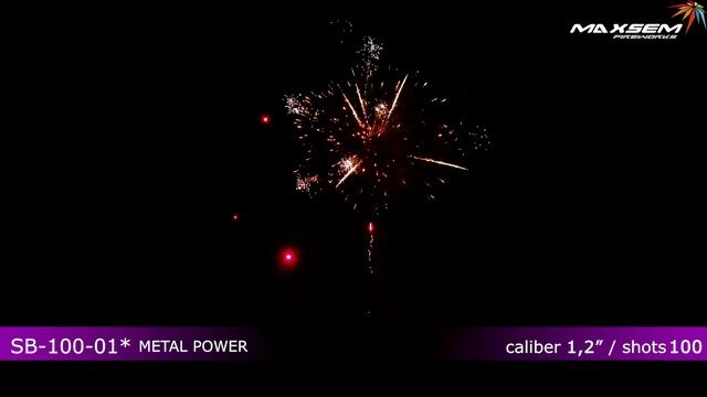 SB 100 01 Фейерверк, Батарея салютов METAL POWER (1,2х100) смотреть онлайн