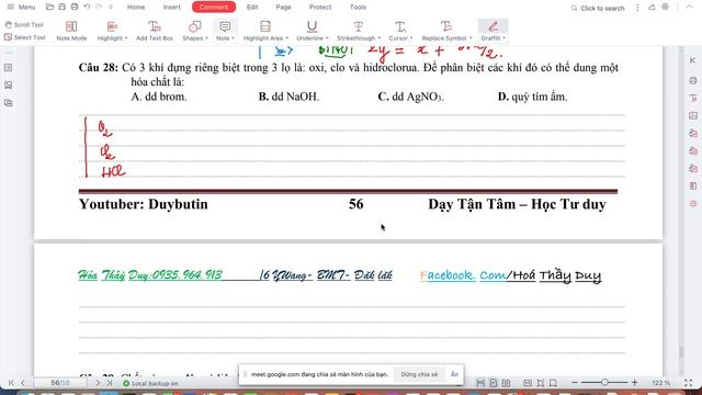 ĐỀ SỐ 05- ÔN TẬP HKII HOÁ HỌC 10- PHẦN 2 смотреть онлайн