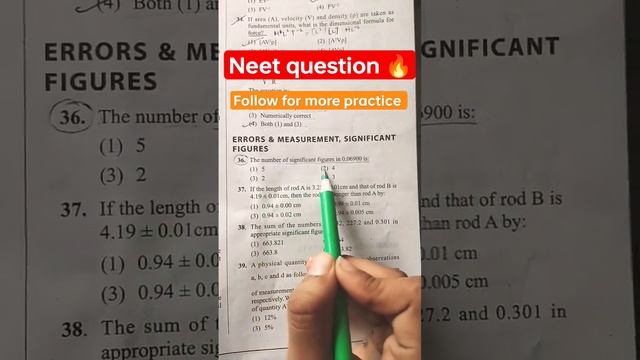 neet questions of chapter unit& measurement(physics) #neet2024 #questionpractice #pw #neetpoint смотреть онлайн