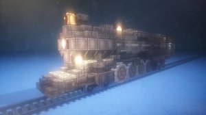 Построил поезд в майнкрафт при помощи мода create
