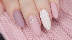 Вязаный маникюр обычным лаком