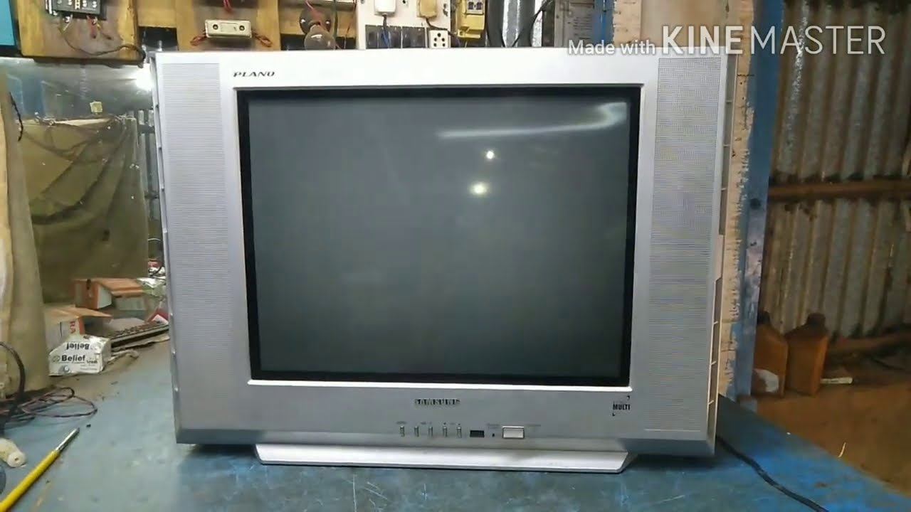 Samsung 21 inch CRT TV. No picture. EHT sparking problem, смотреть онлайн