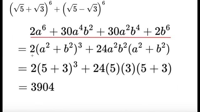 An interesting way to evaluate⌊(√5 + √3)⁶⌋ || High School Math смотреть онлайн