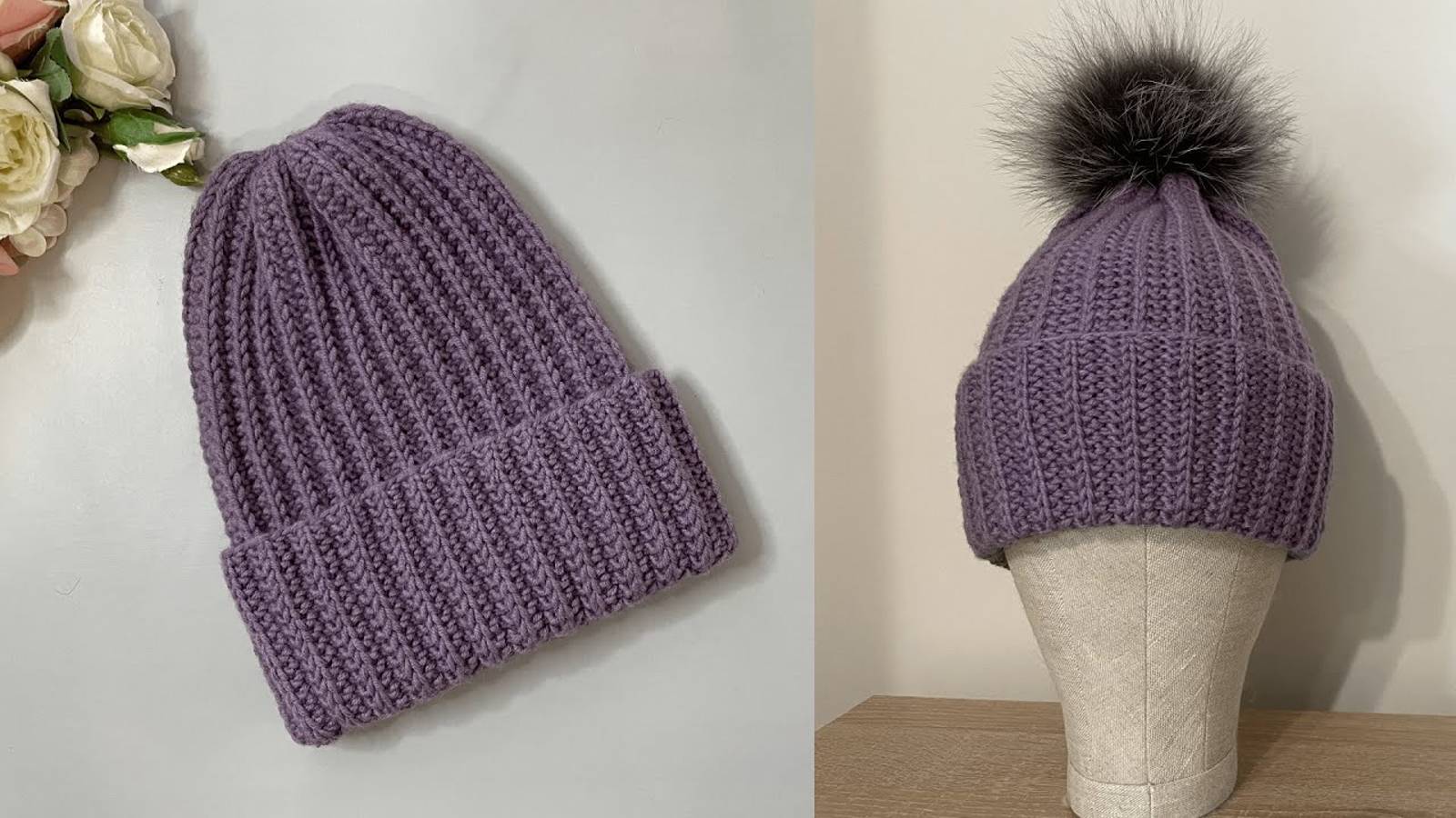 ЭТО НЕВЕРОЯТНО ПРОСТО - ШАПКА РЕЗИНКА СПИЦАМИ НА ЛЮБОЙ ВОЗРАСТ ! KNITTEDHAT