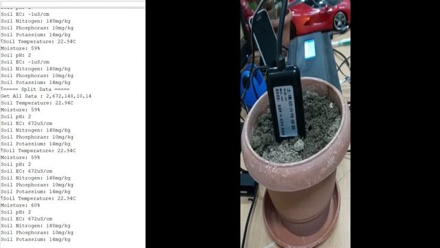 7 in 1 Integrated Soil Sensor EC pH NPK Moisture Temperature Sensor Testing смотреть онлайн
