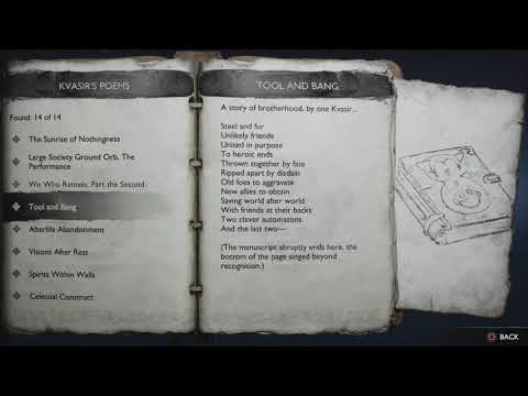 Kvasir's Poems - God of War Ragnarok - Playstation Exclusives Easter Eggs смотреть онлайн