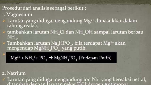 ANALISIS KATION GOLONGAN V смотреть онлайн