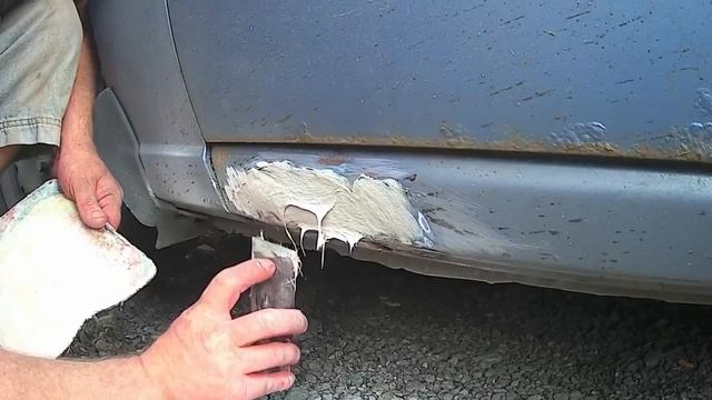 Как заделать дыры на порогах без сварки. БЫСТРО!!! ДЕШЕВО!!!! смотреть онлайн