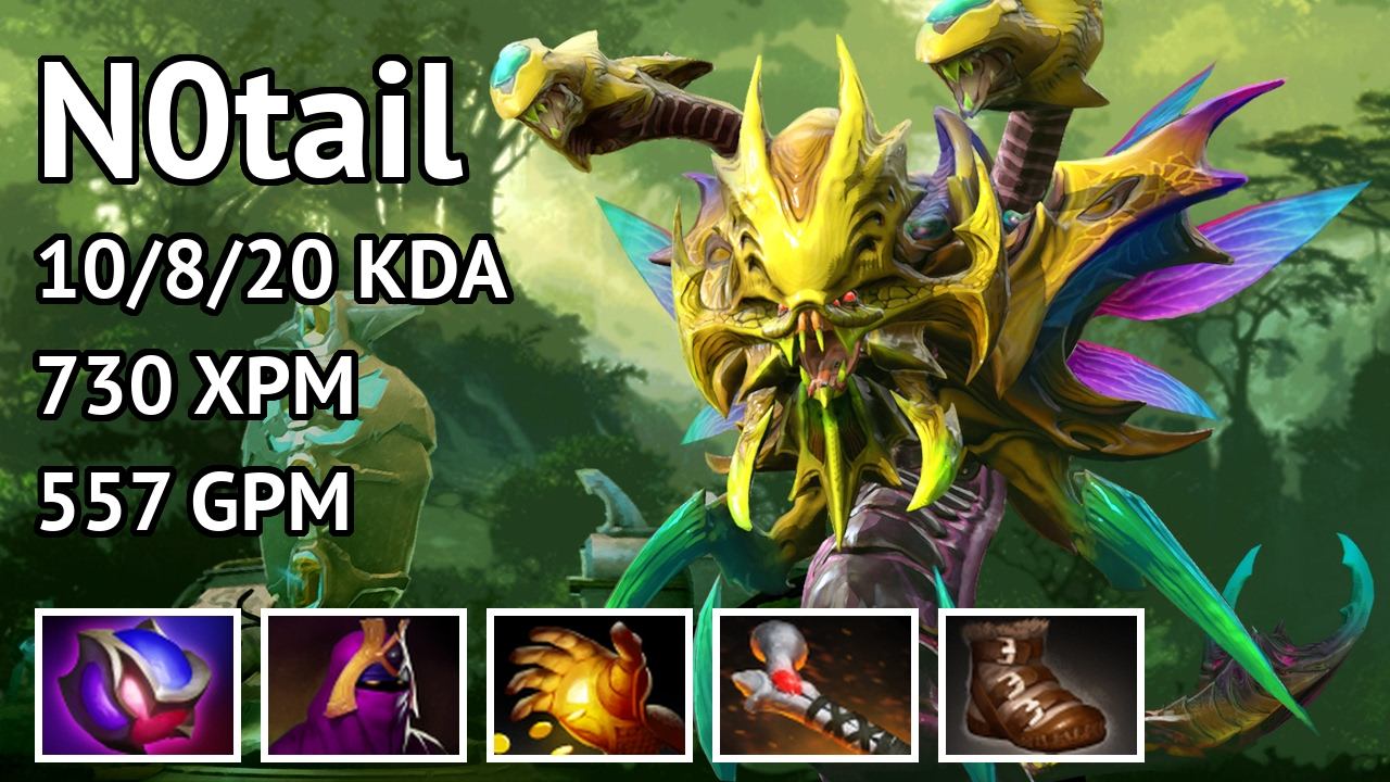 Dota 2 N0tail - Venomancer highlights - Game 2907749679 смотреть онлайн