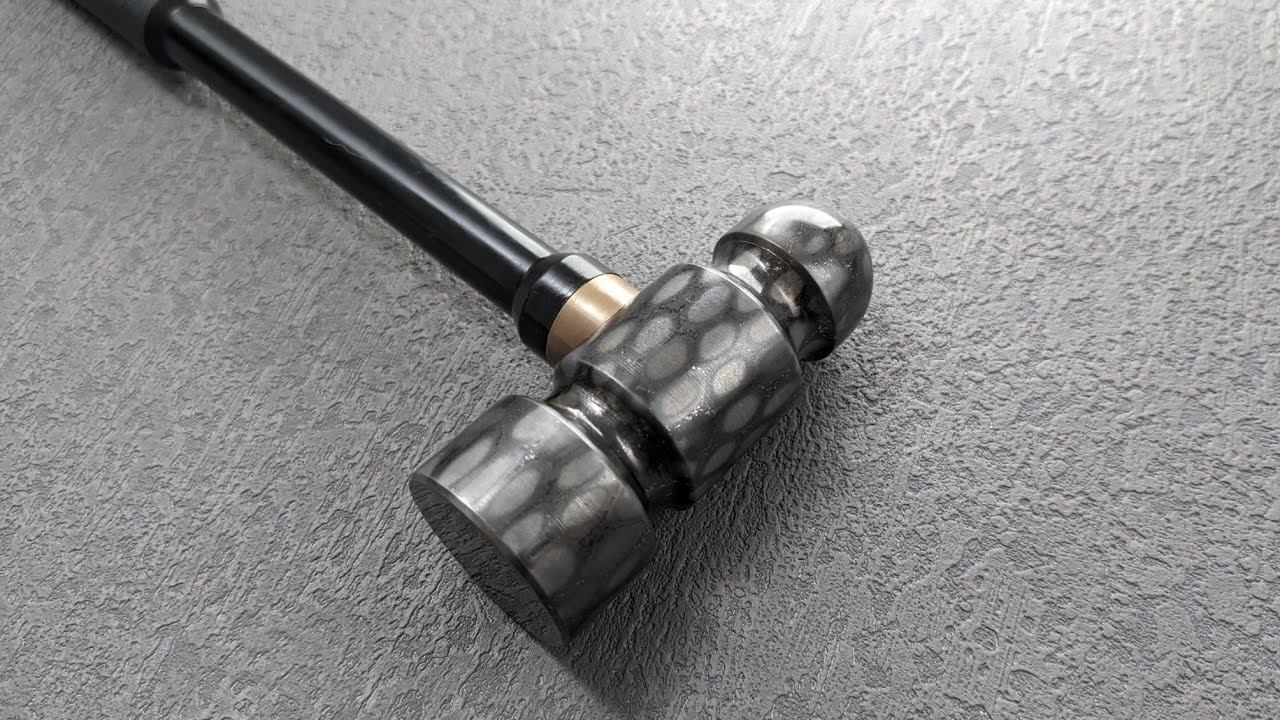Forging Canister Damascus Bearing Ball Pattern Welded Steel Hammer смотреть онлайн