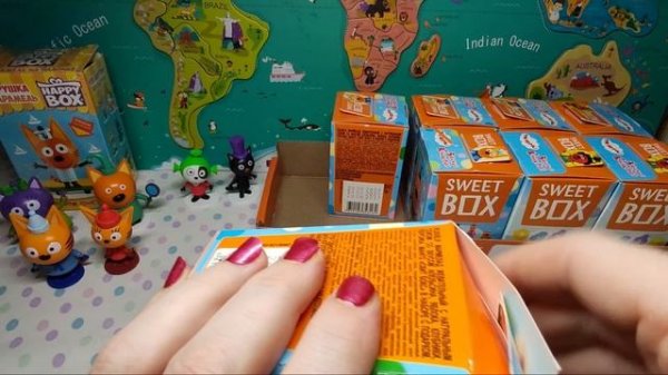 Sweet box, Happy box. Три кота зимние каникулы. Распаковка