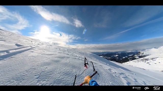 Snowkite Alps - FS Peak5 Ozone Italy/Bozen 2023 EPIC DAY #firsttime #snowkiting смотреть онлайн