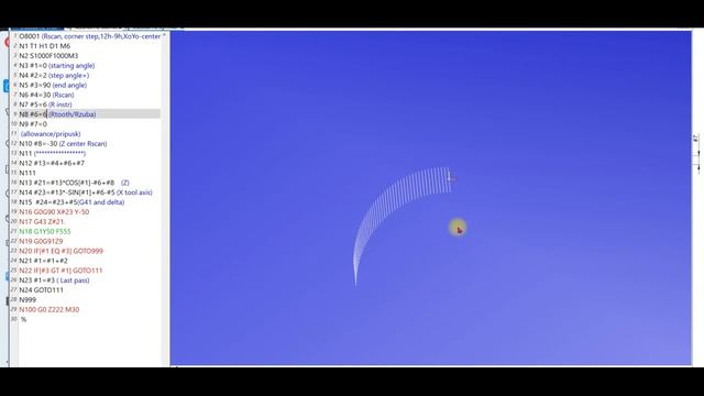 Fanuc. # Macro. Radius milling. Radius contour. CNC practicum смотреть онлайн
