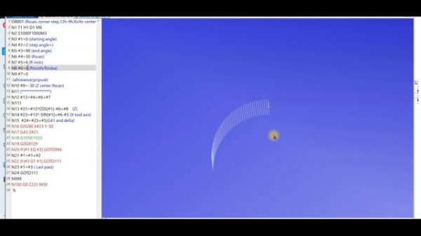 Fanuc. # Macro. Radius milling. Radius contour. CNC practicum