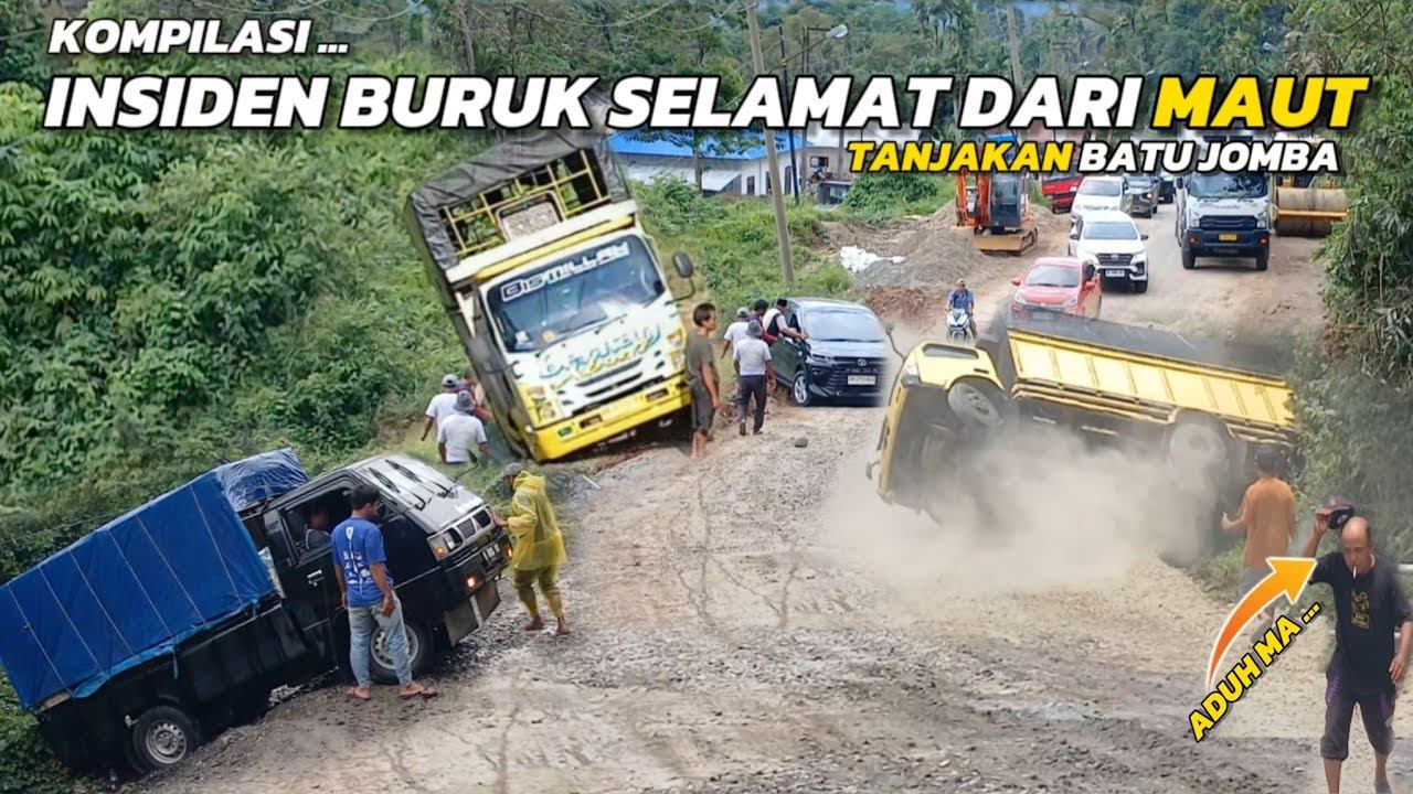 INSIDEN BURUK‼️TRUK TERBALIK SOPIR SELAMAT DARI MAUT DI TANJAKAN BATU JOMBA смотреть онлайн