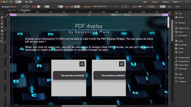 PDF Display Widget for Adobe Muse Tutorial смотреть онлайн