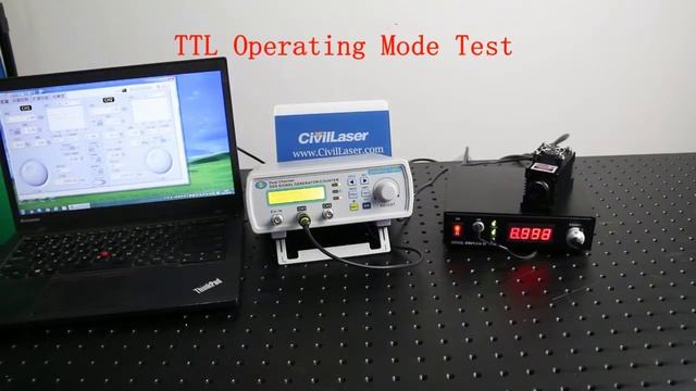 445nm Blue Semiconductor Laser Test CW TTL Analog Modulation смотреть онлайн