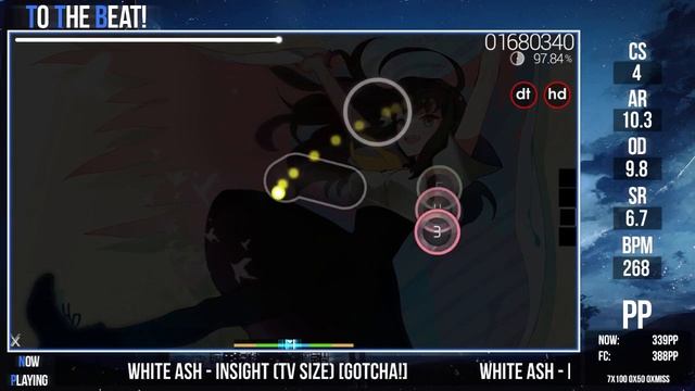 bango | WHITE ASH - Insight (TV size) [Gotcha!] +HDDT 97.93% 391pp #1 смотреть онлайн