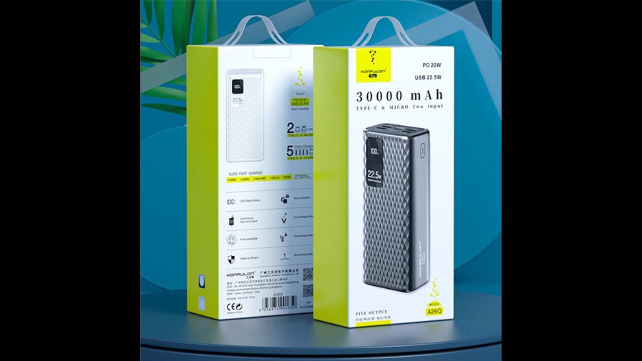 Konfulon A26Q power bank смотреть онлайн