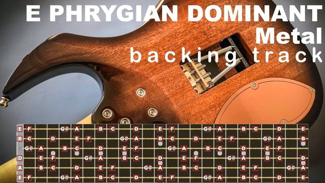 E Phrygian Dominant - Metal backing track смотреть онлайн