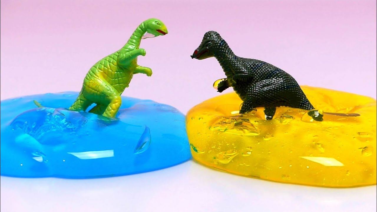 Cool DINOSAUR Putty - Play Slime with Sinour Figures for Kids смотреть онлайн
