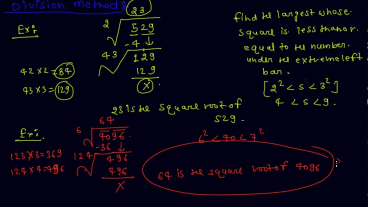 Division Method | Class 8 Mathematics Squares and Square Roots смотреть онлайн