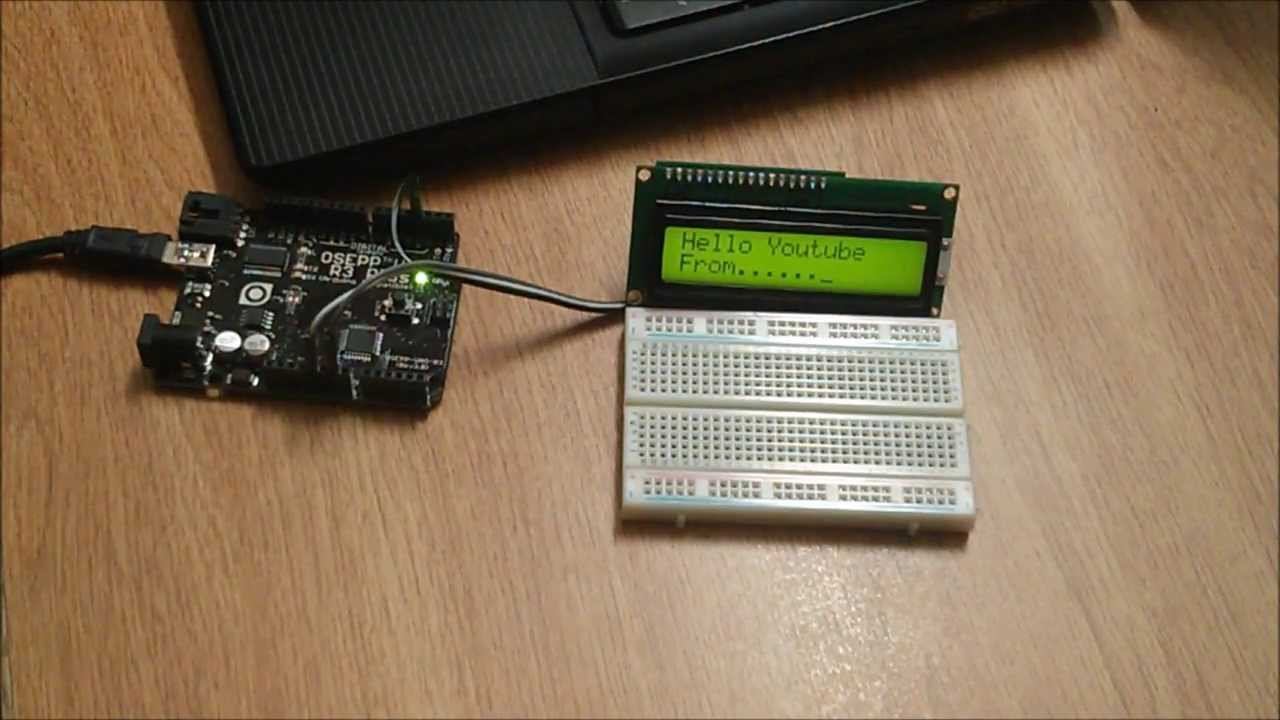 16 X 2 LCD Arduino Example смотреть онлайн