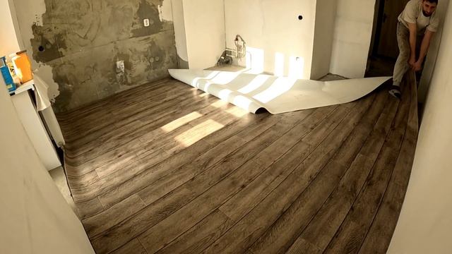 Укладка линолеума на БЕТОННЫЙ пол, на стяжку. Подготовка основания