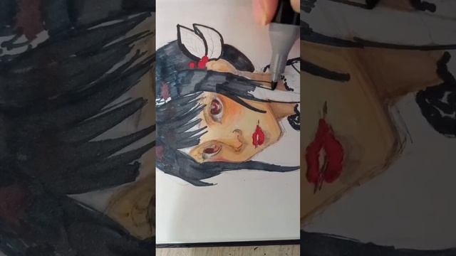 Мой первый опыт рисования на камеру😅#art#скетч#арт смотреть онлайн