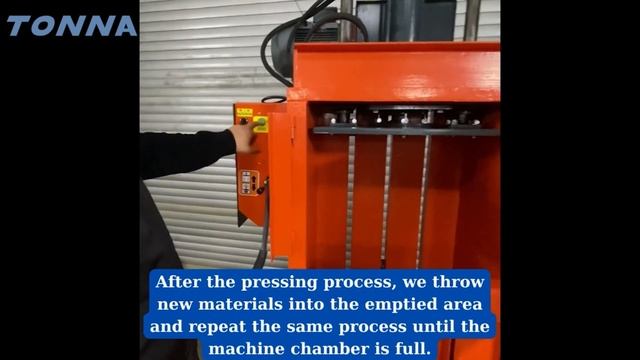 Recycling baler TONNA10, 10 tons, 100kN, bale 80kg - ROBOMATIS смотреть онлайн