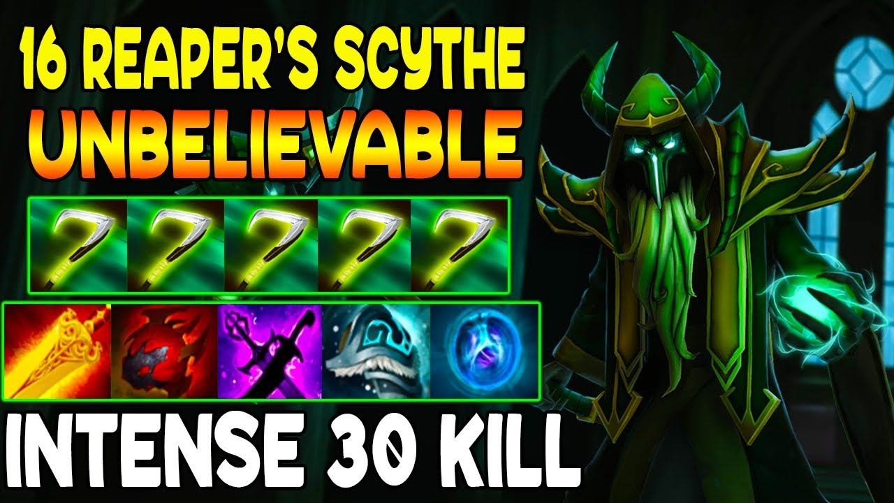 16 REAPER'S SCYTHE - UNBELIEVBALE - INTENSE 30KILL NECROPHOS - INTENSE BATLLE - DOTA 2 GAMEPLAY смотреть онлайн
