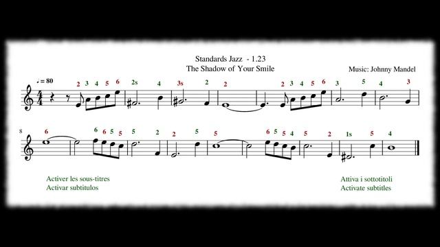 How to play The Shadow Of Your Smile - Jazz Chromatic Harmonica Tabs Key of C смотреть онлайн