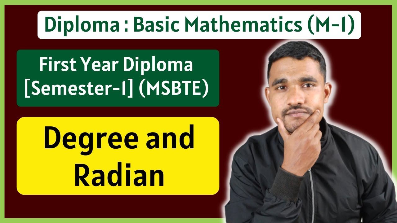 Trigonometry - 03 | Degree and Radian | Basic Mathematics | First Year Diploma смотреть онлайн