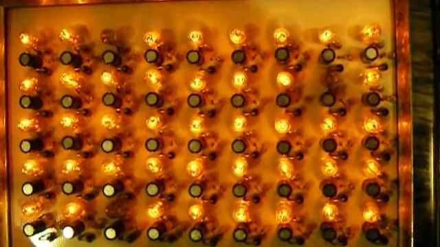 Panel of neon relaxation oscillators. смотреть онлайн