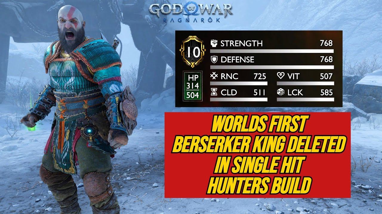 Berserker King Destroyed In Single Hit - Hunter Build - God Of War Ragnarok смотреть онлайн