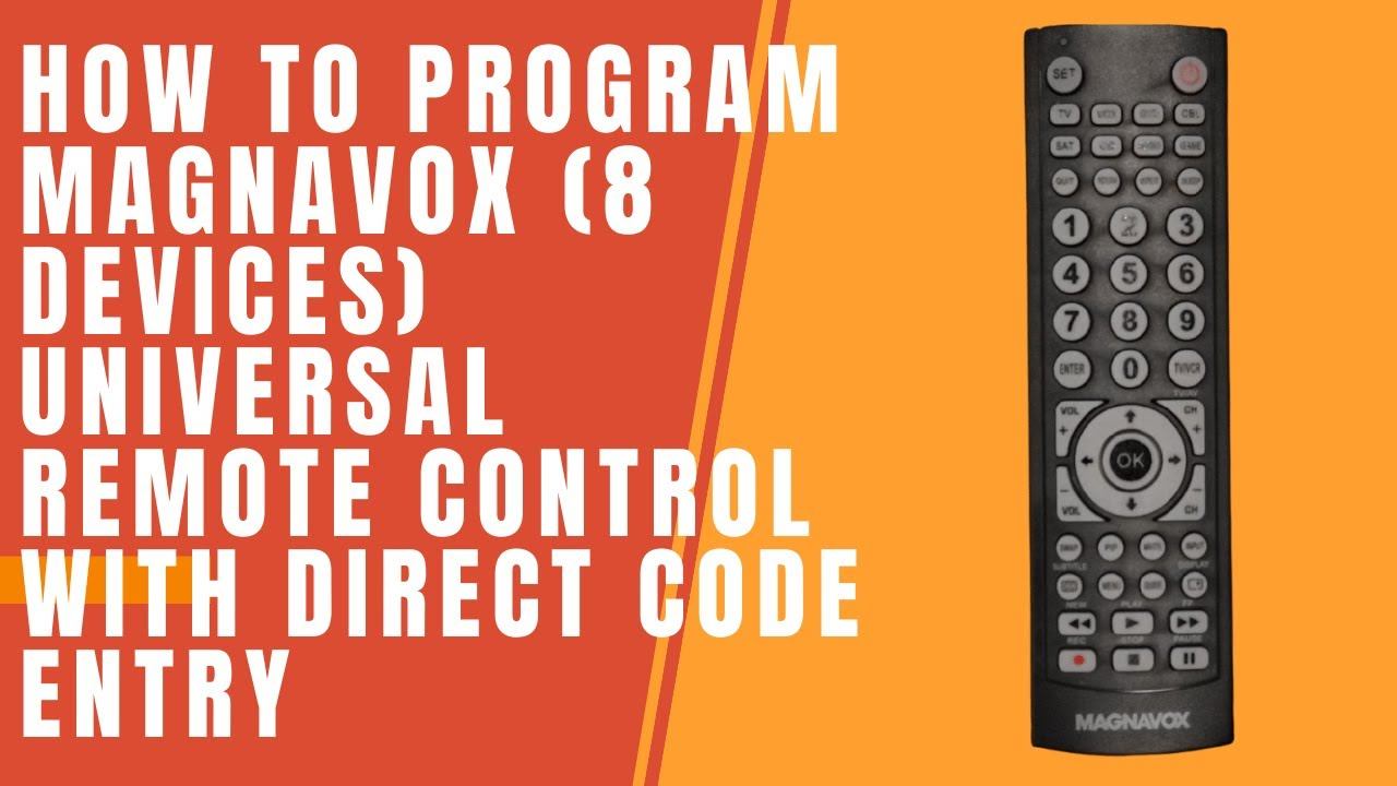 How To Program Magnavox (8 Devices) Universal Remote Control With Direct Code Entry