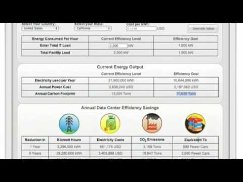 Data Center Energy Efficiency Savings Calculator смотреть онлайн