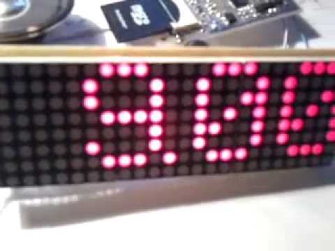 Часы на светодиодных матрицах - демонстрация голосовых функций смотреть онлайн