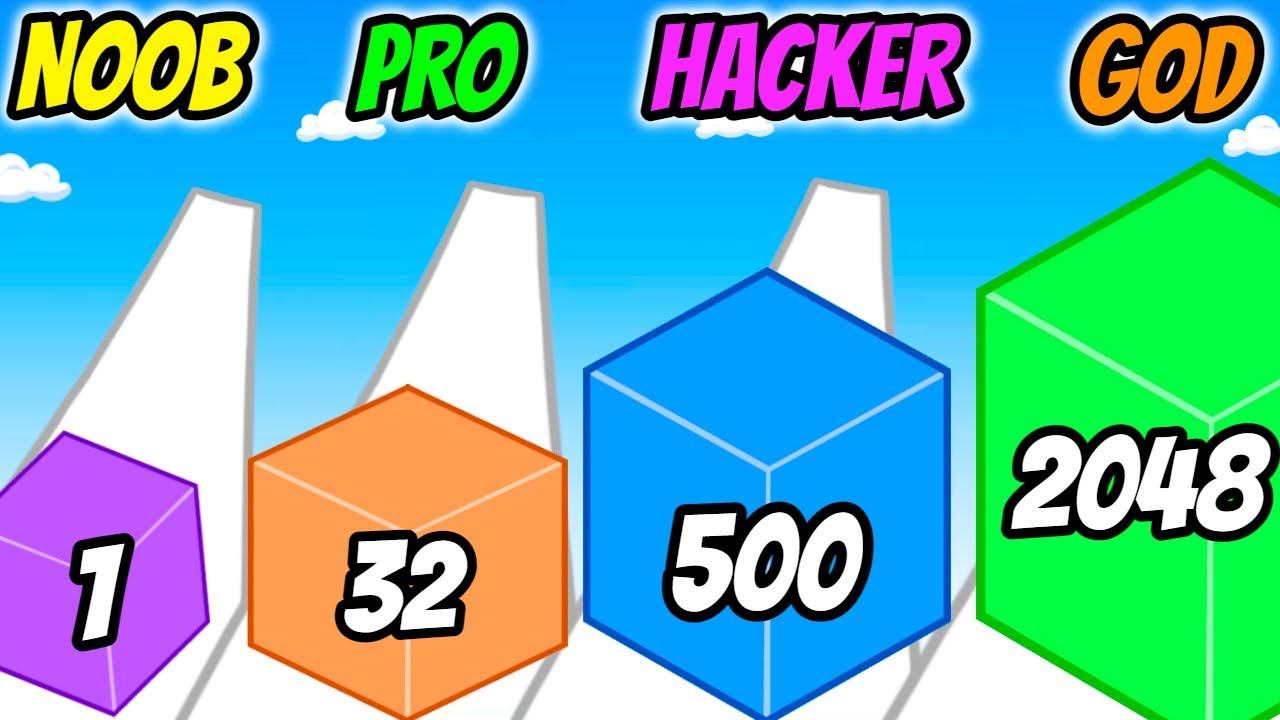 Cubes 2048 Jump - NOOB vs PRO vs HACKER vs GOD смотреть онлайн
