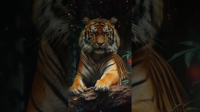 A Tiger Staring At Prey At Night смотреть онлайн