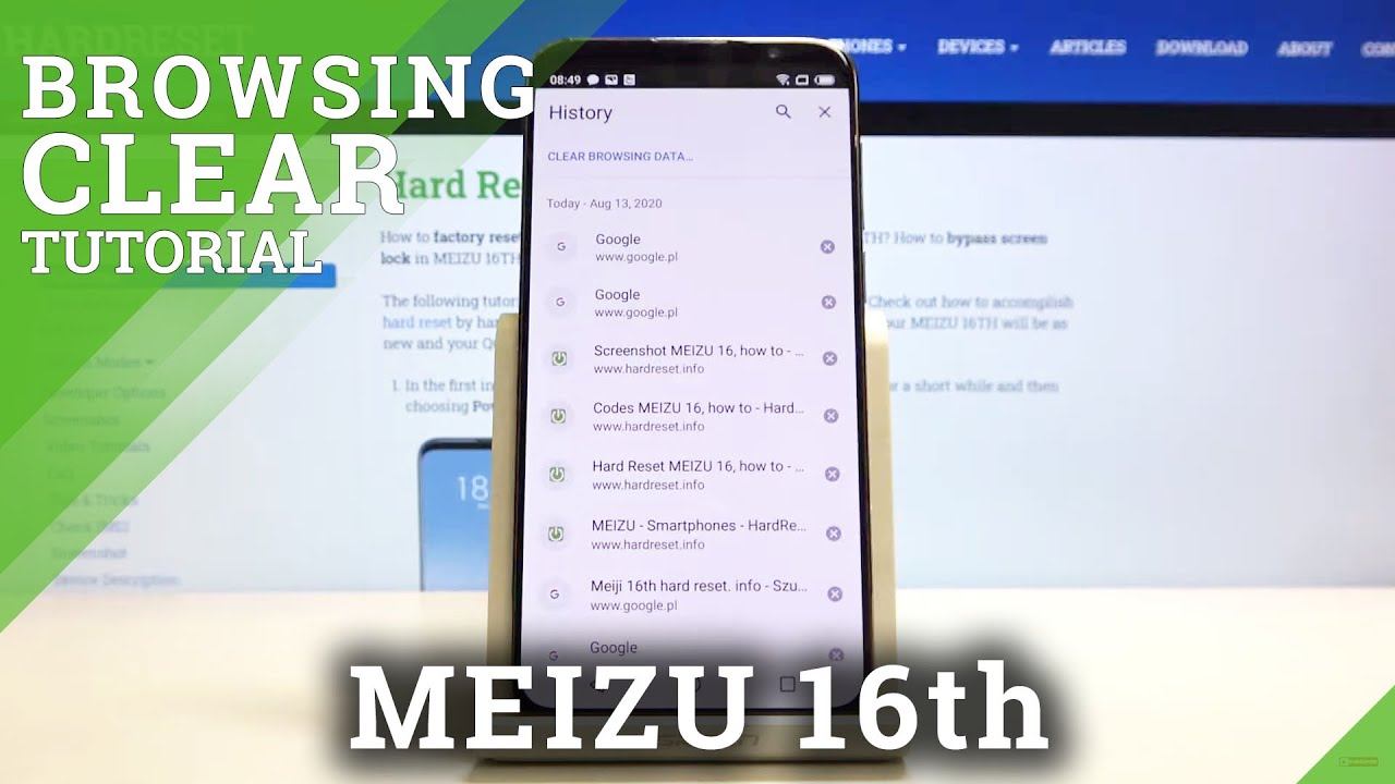 How to Clear Share History in MEIZU 16TH – Delate Browsing History смотреть онлайн