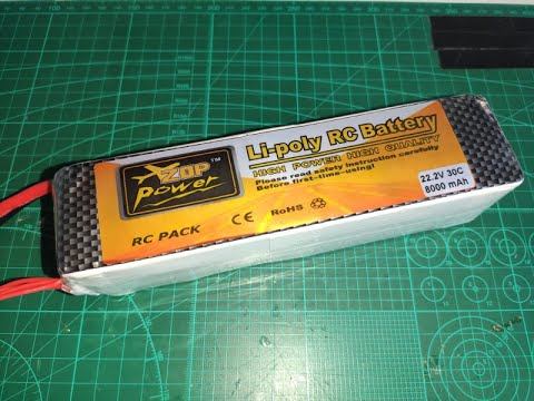 ZOP Power 6S 8000mah 30C lipo batteries review смотреть онлайн