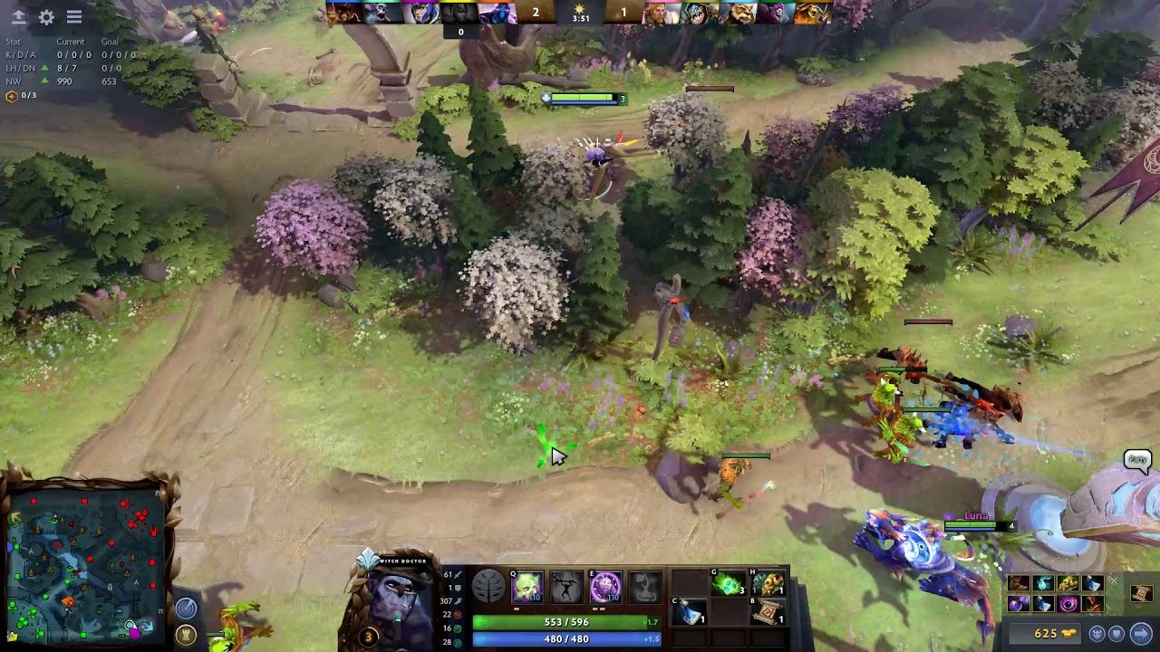 Dota 2 - Coaching session with Vinny (2k safelane support Witch Doctor) смотреть онлайн