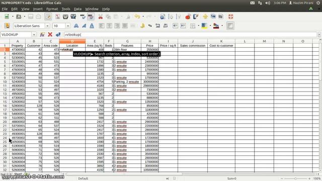 Libreoffice Calc VlookUp Function смотреть онлайн