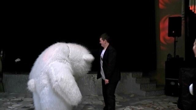 Очень энергичный мишка! Поздравление белый мишка смотреть онлайн