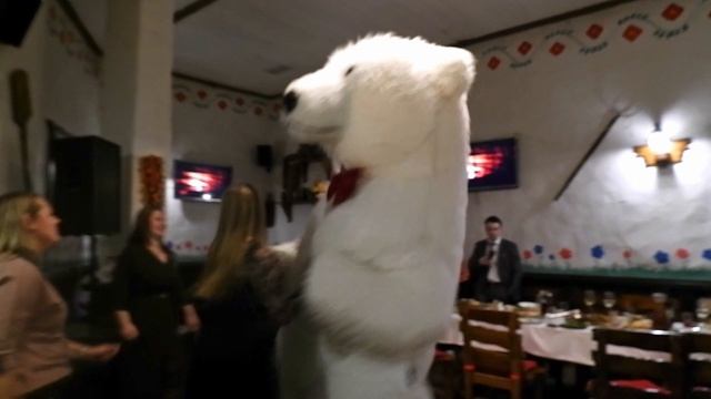 Девушка танцует с мишкой! Поздравление белый мишка смотреть онлайн