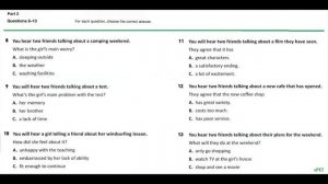 B1 Preliminary (PET) Listening Test 16 with answers (new format)