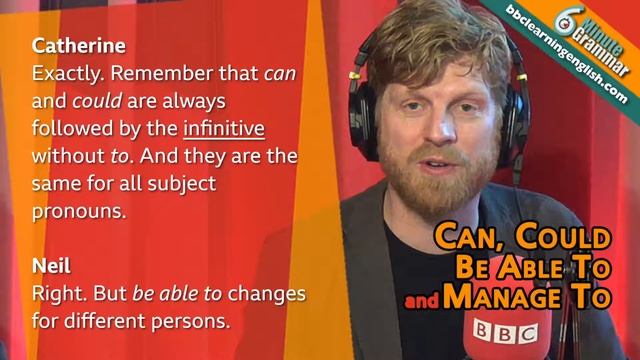 Using 'can', 'could', 'be able to' and 'manage to' - 6 Minute Grammar смотреть онлайн