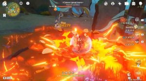 Genshin Impact ● Местная легенда Натлана: "Сапфо Среди Волн" 2. Под музыку. 2-е достижение.